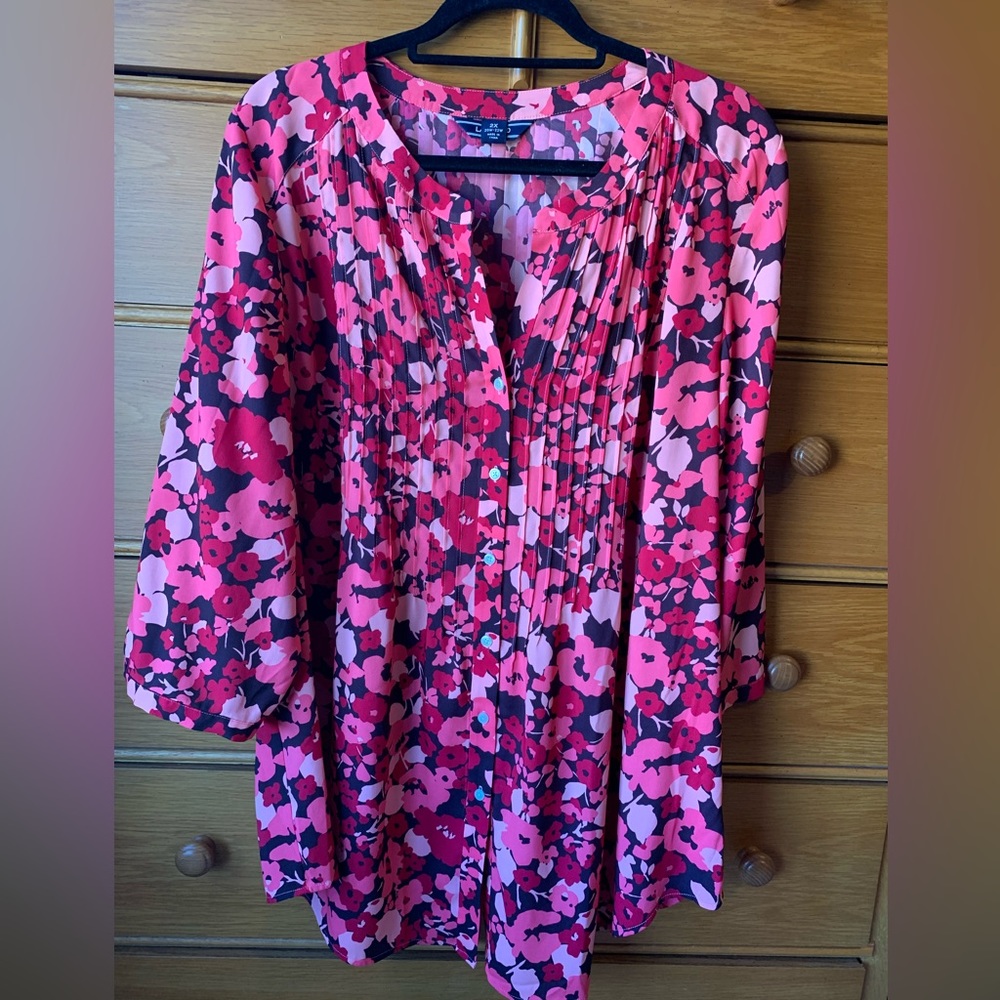 Lands end tunic, 3/4 sleeve, in great fall colors